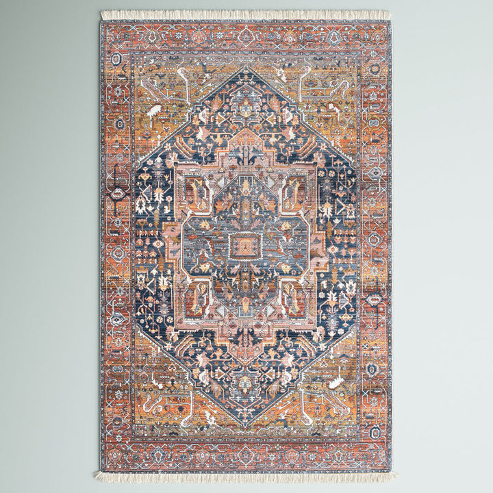 Windmere Traditional Oriental Medallion Rust/Brick/Navy Area Rug Langley Street® Rug Size: Rectangle 12' x 15'