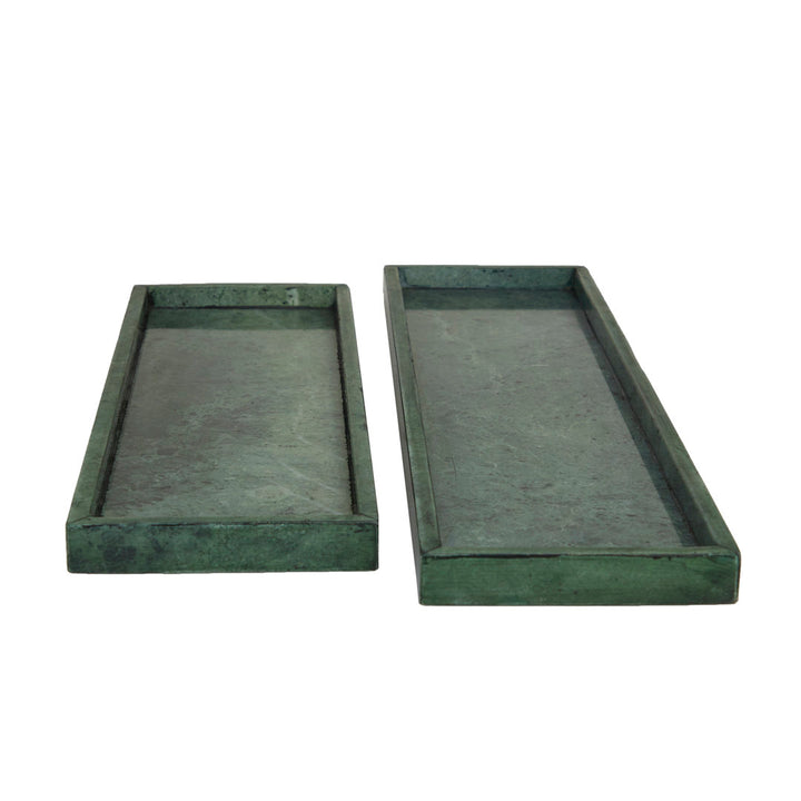 Alina 2 Piece Ottoman Tray Set Birch Lane™ Color: Green