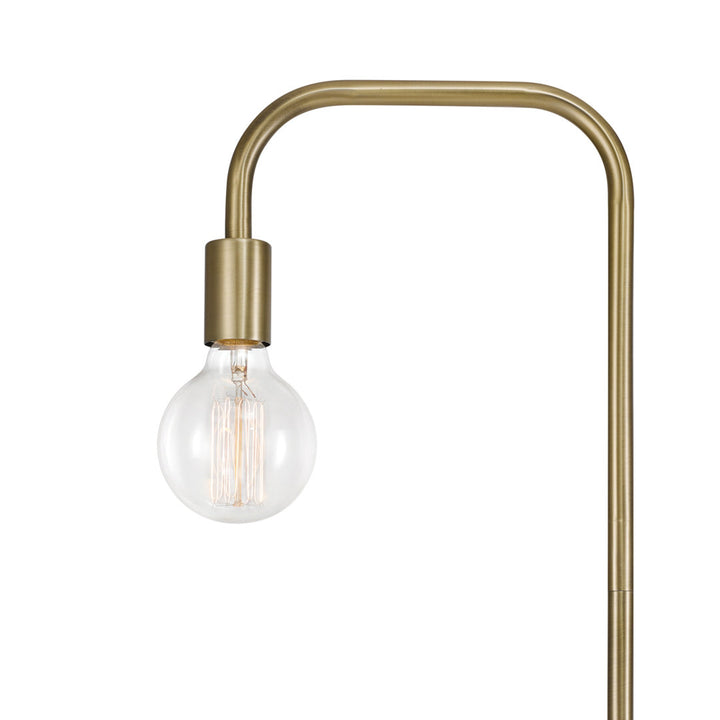 Kazutaka 70" Arched Floor Lamp 17 Stories Base Finish: Matte Brass