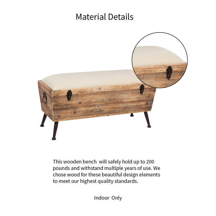 Annie Solid Wood Flip Top Storage Bench Sand & Stable™