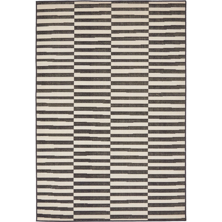 Arzilla Striped Ivory/Black Area Rug Wade Logan® Rug Size: Rectangle 4' x 6'
