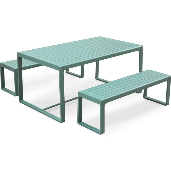 Marya Rectangular 63" Long Dining Set Hokku Designs Frame Color: Green