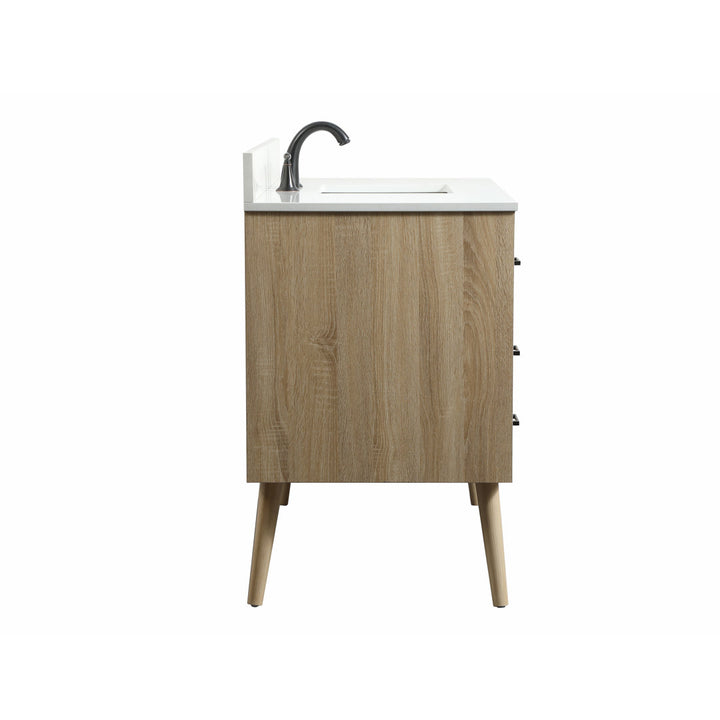 Burkley 48'' Single Bathroom Vanity Set Mercury Row® Base Finish: Mango Wood