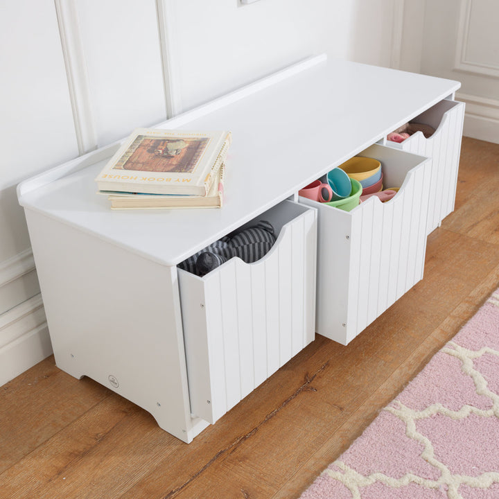 Nantucket Toy Storage Bench KidKraft Finish: White