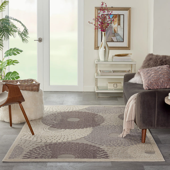 Cangelosi Geometric Gray/Ivory/Brown Area Rug Wade Logan® Rug Size: Rectangle 3'6" x 5'6"