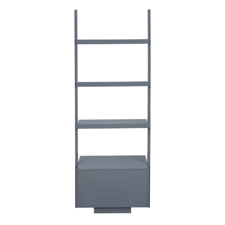 69'' H x 24.75'' W Solid Wood Ladder Bookcase Ebern Designs Color: Gray
