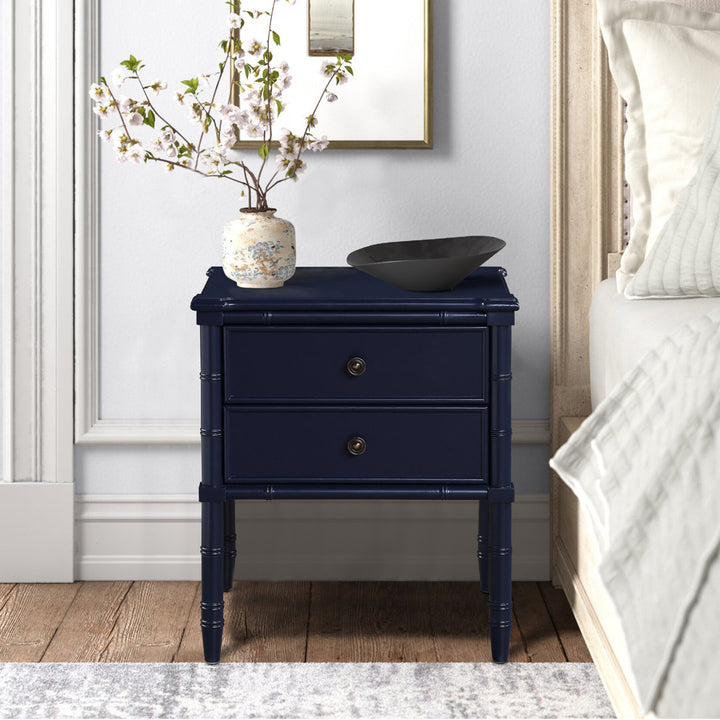 Peggy 2-Drawer Nightstand Three Posts™ Color: Blue
