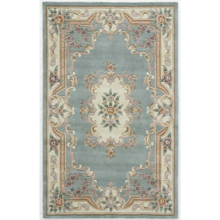 New Aubusson Traditional Light Green Area Rug The Conestoga Trading Co. Rug Size: Rectangle 8' x 10'