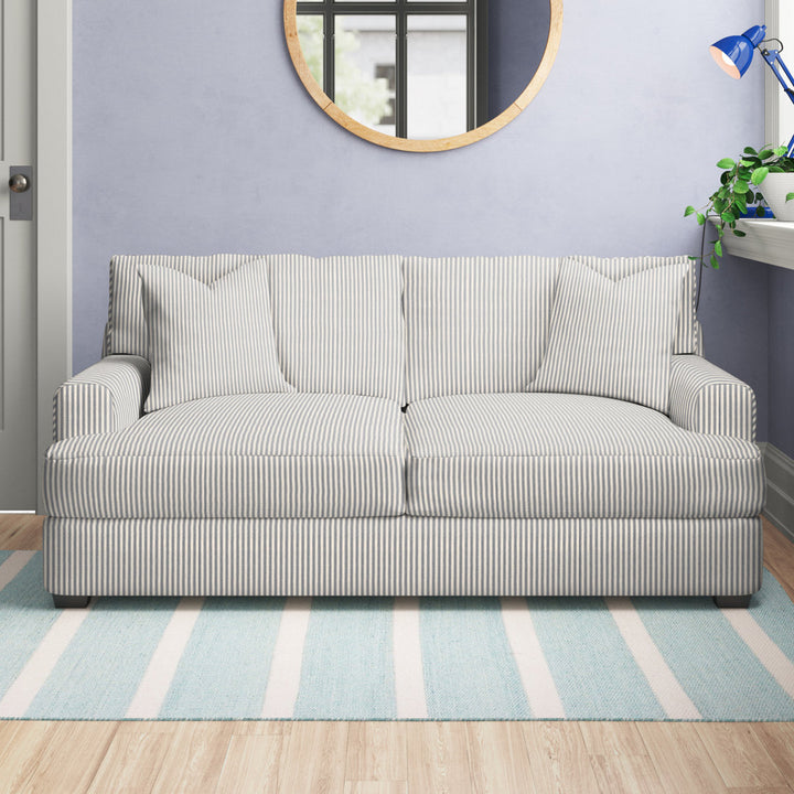 Emilio 65" Recessed Arm Loveseat With Reversible Cushions Wayfair Custom Upholstery™ Fabric: Bella Ash Performance Velvet