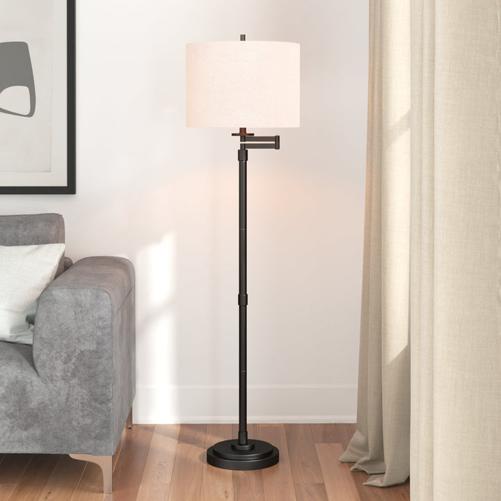 Anuksha 61" Swing Arm Floor Lamp Lark Manor™ Finish: Madison Bronze