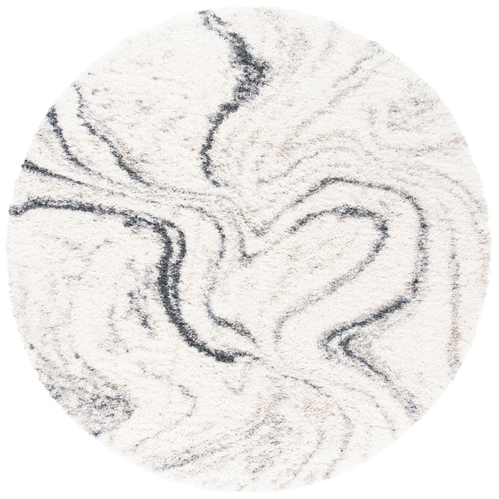 Speight Abstract Ivory/Gray Area Rug Willa Arlo™ Interiors Rug Size: Round 8'