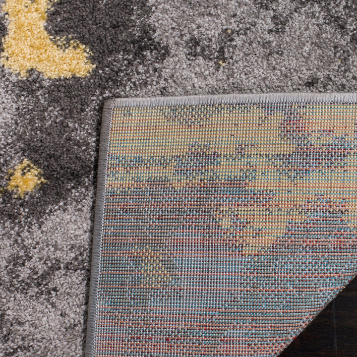 Riebe Abstract Power Loom Polypropylene Area Rug in Gray/Yellow Trent Austin Design® Rug Size: Rectangle 2'6" x 4'