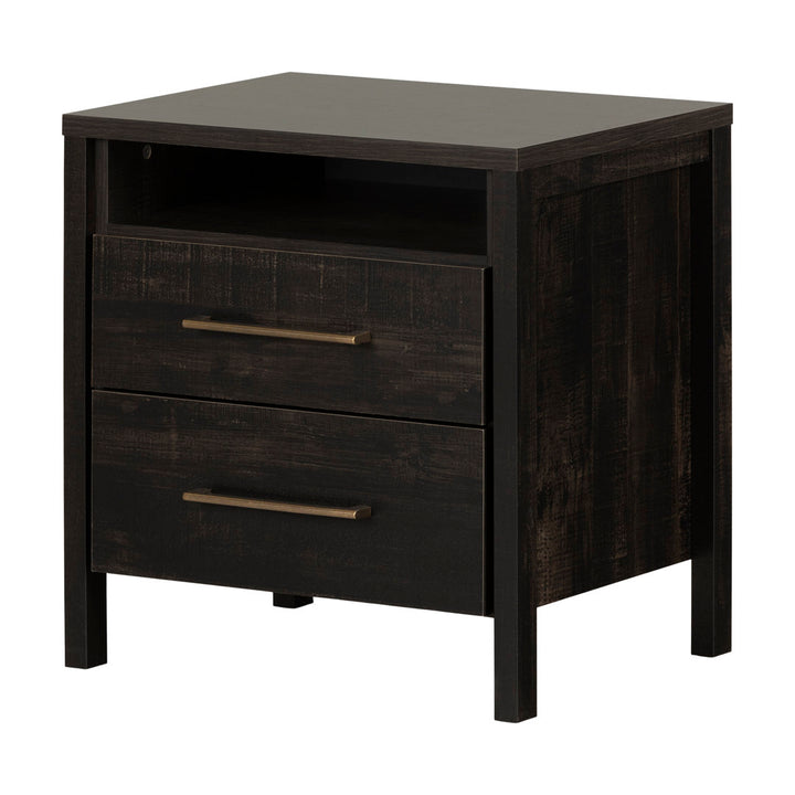 Gravity 2 - Drawer Nightstand South Shore Color: Rubbed Black