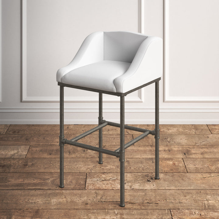 Halltown Metal Counter or Bar Height Stool Ophelia & Co. Seat Color: White Seat Height: Bar Stool (30" Seat Height)