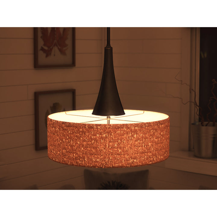 Eliot 3-Light Unique / Statement Drum Pendant Lighting George Oliver Finish: Oil Rubbed Bronze