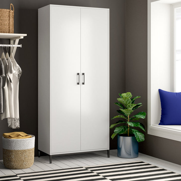 Clower 7 - Shelf Storage Cabinet Zipcode Design™ Finish: White