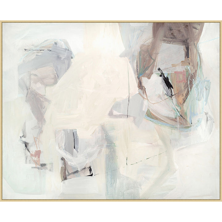 Neutral Dune 2 - Floater Frame Print on Canvas Wendover Art Group