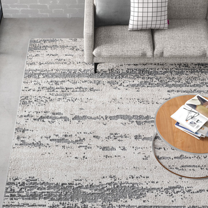Bridgeton Abstract Gray/Khaki Area Rug Greyleigh™ Rug Size: Square 7'10"