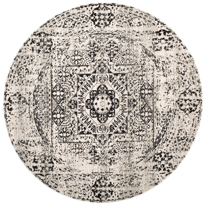Highworth Oriental Ivory/Black Area Rug Trent Austin Design® Rug Size: Round 9'
