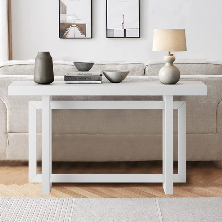 Thedrick 59" Extra Long Entryway Table Console Table 17 Stories Color: White
