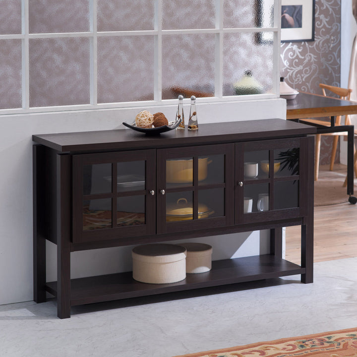 Tyndalls Park Turcotte 59" Wide Buffet Table Laurel Foundry Modern Farmhouse® Color: Dark Walnut