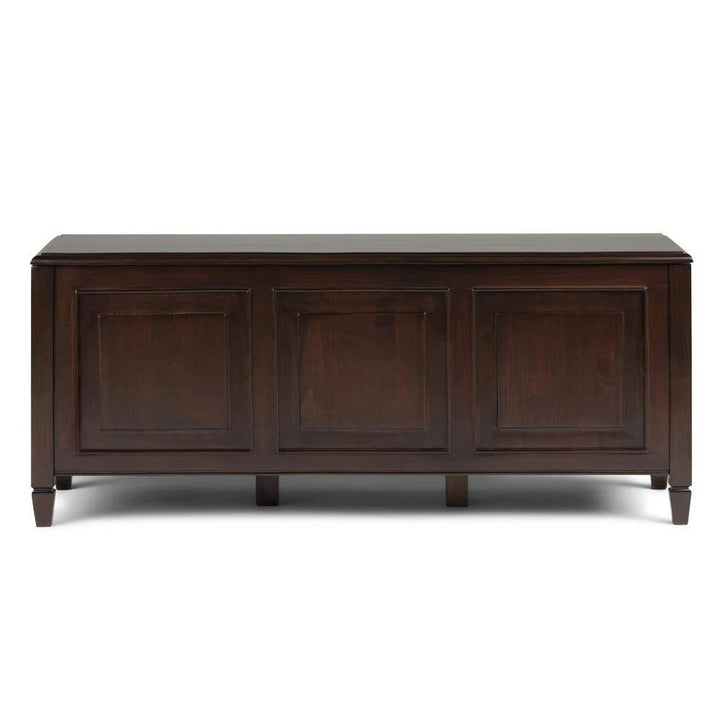 Connaught Wood Flip Top Storage Bench Simpli Home