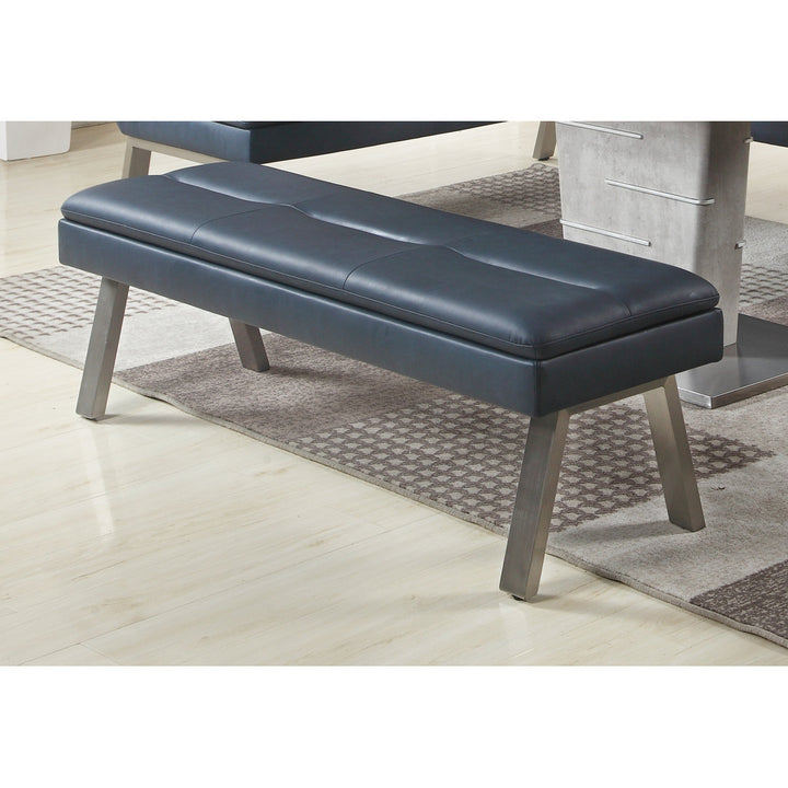 Melgoza Tufted Bench w/ Underseat Storage & Steel Legs Wade Logan®