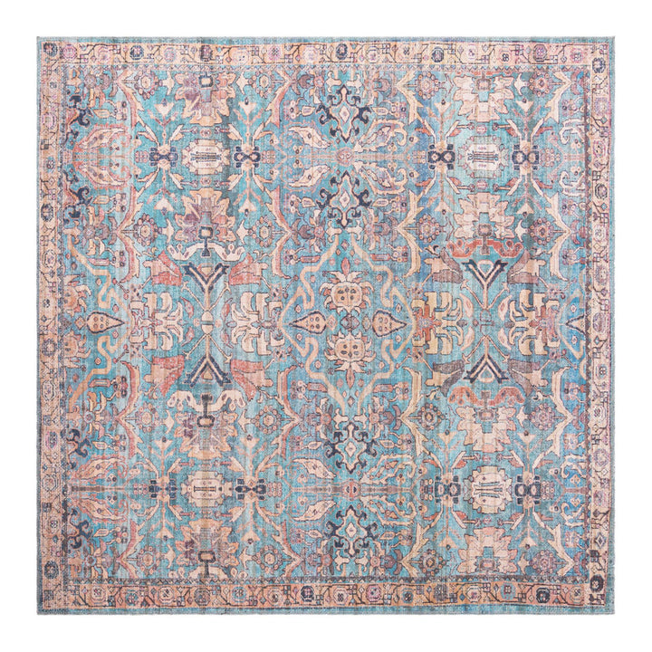 Enger Blue Area Rug Mistana™ Rug Size: Square 7'3"