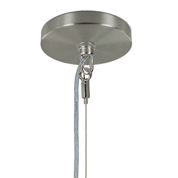 Clay 1 - Light Pendant Hammers and Heels Shade Color: Matte White Bulb Included: No, Finish: Brushed Nickel