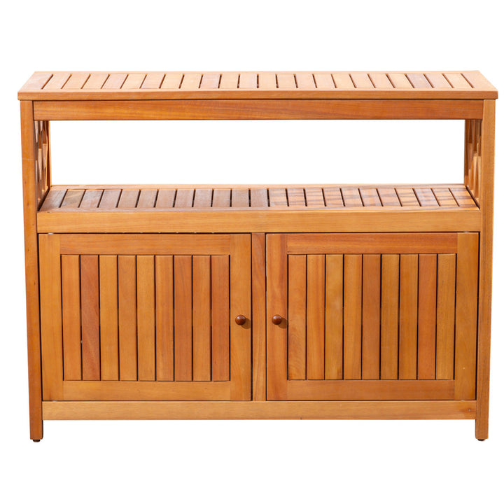 Buecker Wooden Buffet and Console Table Highland Dunes Color: Natural Oil