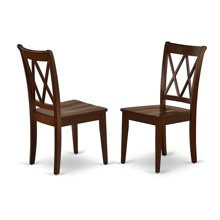 Letitia Solid Wood Double X-Back Side Chair (Set of 2) Lark Manor™ Color: Mahogany