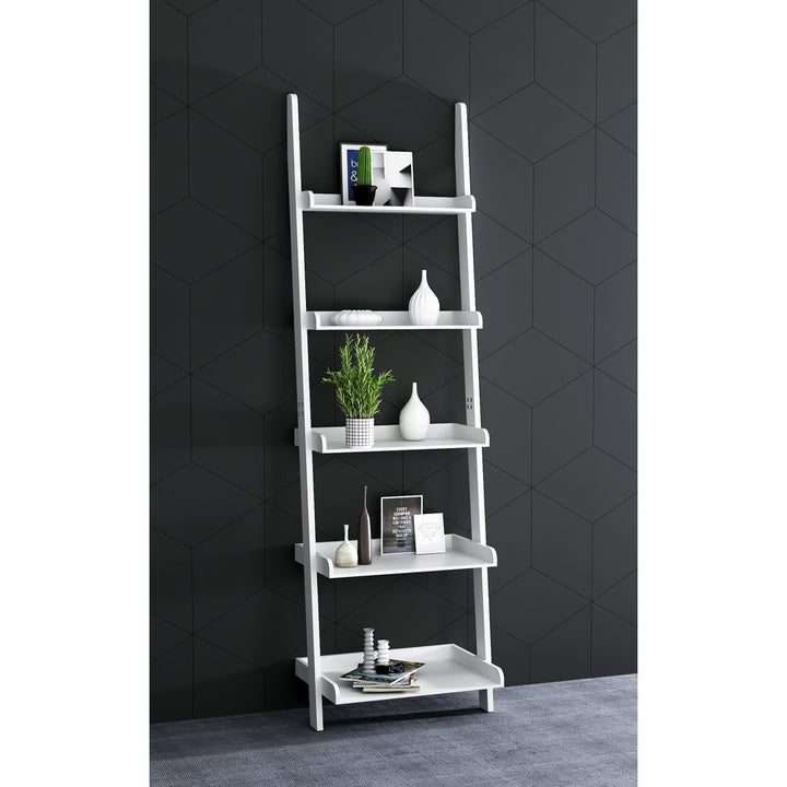 Ricardo 70" H x 21.63" W Ladder Bookcase Zipcode Design™ Color: White