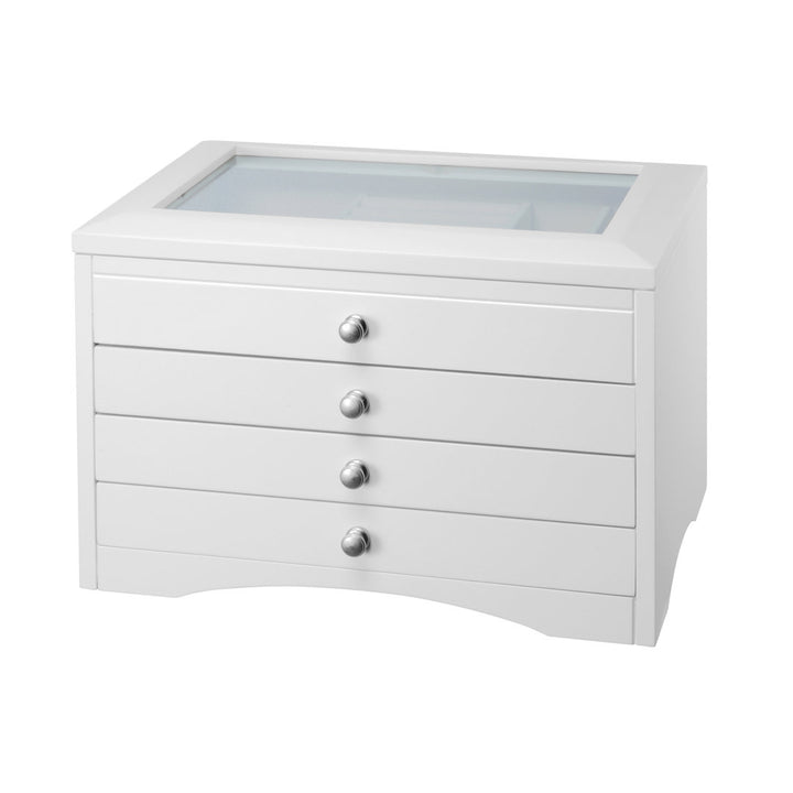 Elegant Jewelry Box Charlton Home® Finish: White