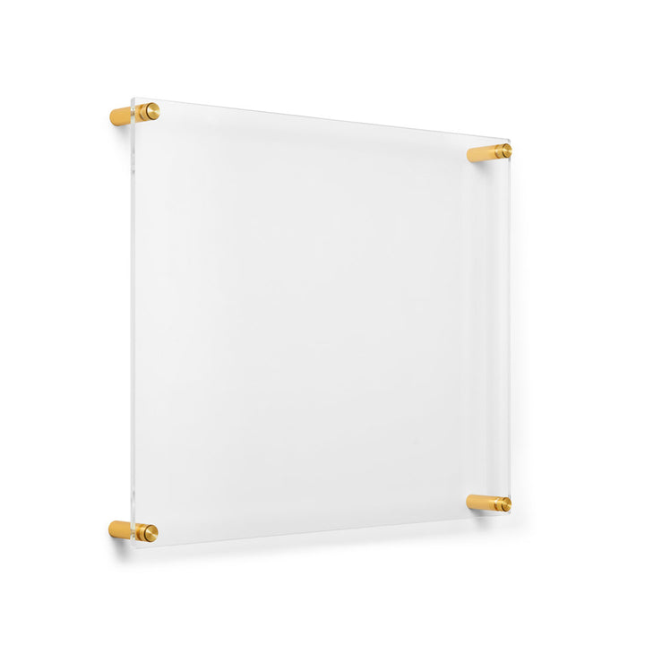 Clear UV-Grade Acrylic Modern Floating Picture Frame - Gold Wexel Art Photo Size: 11" x 14"