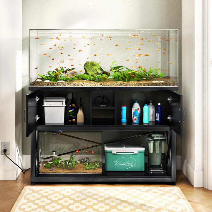 Godinne Wood Aquarium Stand Tucker Murphy Pet™ Size: 55-75 Gallon ( 33" H x 51" W x 19.5" D