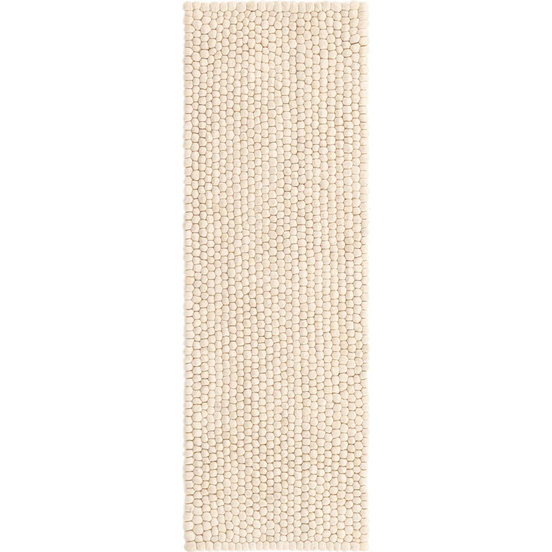 Rectangle Sondra Power Loomed Wool Area Rug in Beige Beachcrest Home™ Rug Size: Runner 2'2" x 6'1"