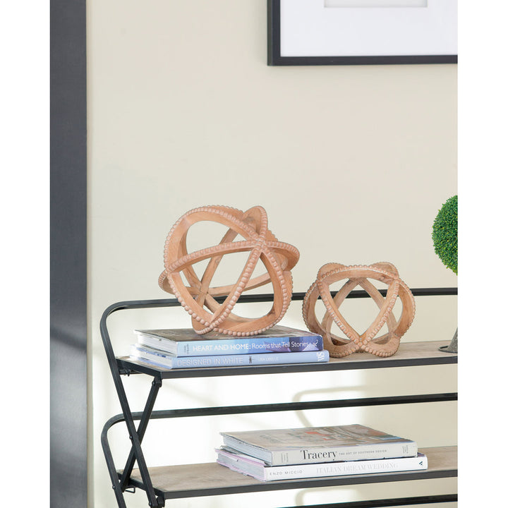 Delaney Decorative Ball Table Accent with Bead Trim Joss & Main Size: 10" H x 10" W x 10" D