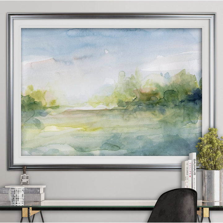 Clear Day - Picture Frame Print on Canvas Winston Porter Size: 30" H x 40" W x 1.5" D Format: Silver Framed
