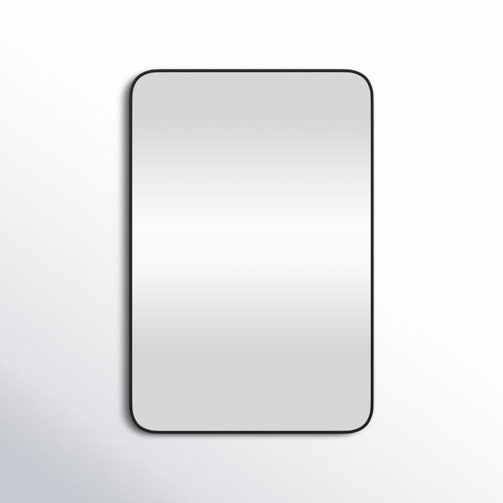 Markhai Modern Accent Mirror Orren Ellis Size: 36" x 24" Finish: Matte Black