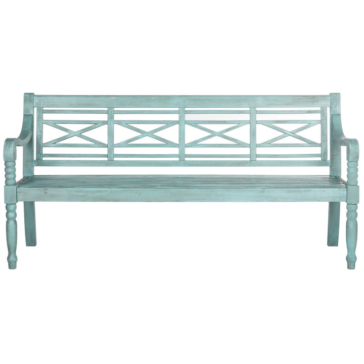 Paull Wooden Garden Bench Highland Dunes Color: Beach House Blue