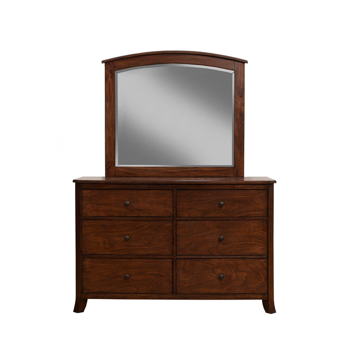 Greggory Baker 6 Drawer Dresser, Mahogany Three Posts™ Color: Rustic Brown