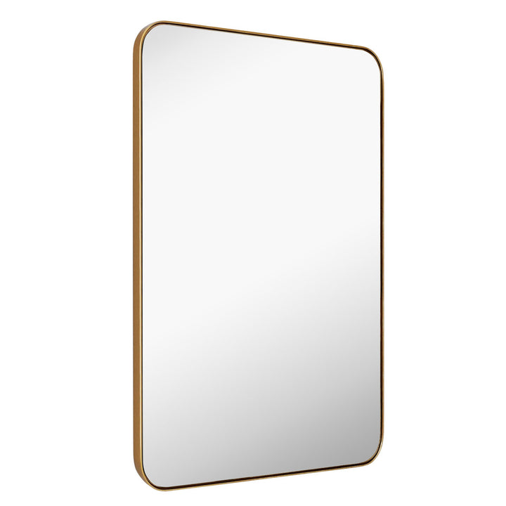 Markhai Modern Accent Mirror Orren Ellis Size: 36" x 24" Finish: Dark Champagne