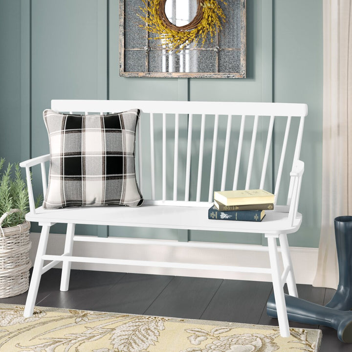 Karlovy Wood Bench Dovecove Color: Stark White