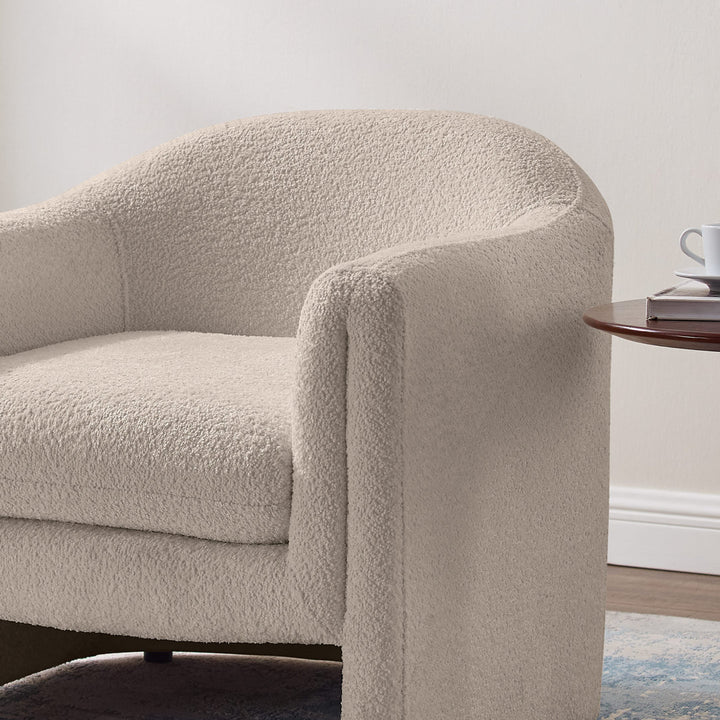 Daiona 31.2 inches Wide Armchair Accent Chair Ivy Bronx Fabric: 	Camel Boucle