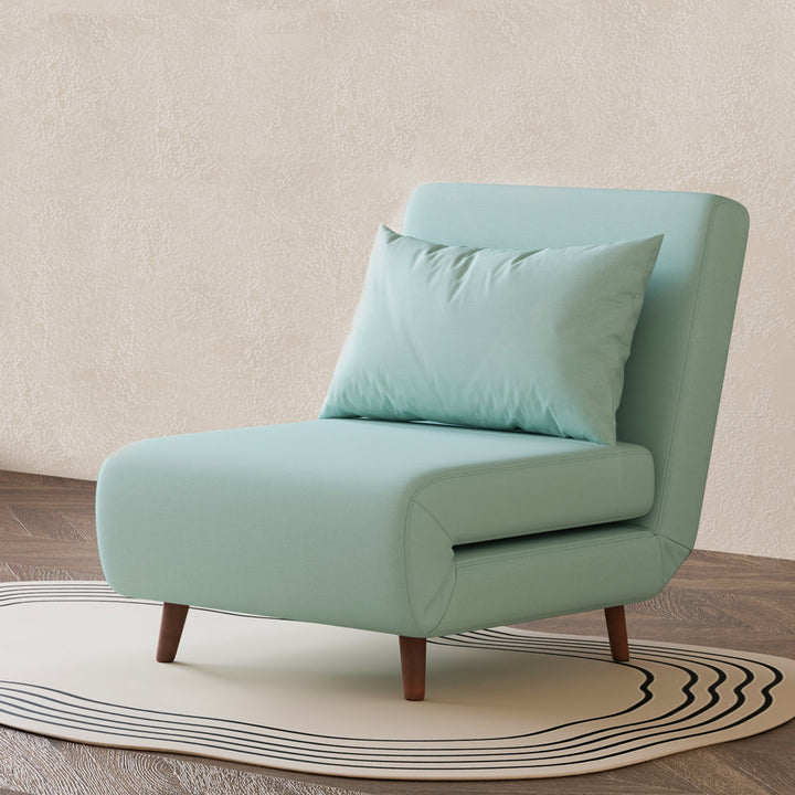 Jacquelyn 30.31" Wide Convertible Chair Mercury Row® Teen Leg Color: Coffee Fabric: Seafoam Polyester