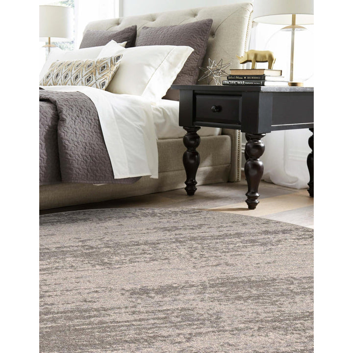 Croslin Gray Area Rug Wade Logan® Rug Size: Round 6'1"