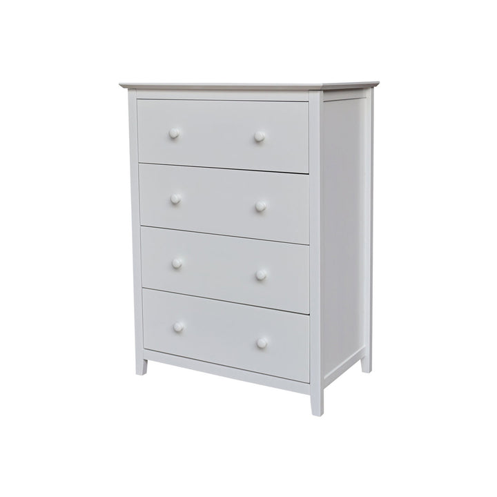 Dufrene Solid Wood 4 Drawer Dresser Highland Dunes Color: White