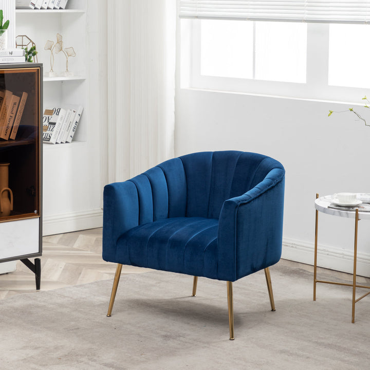 Murrow 28" W Tufted Velvet Armchair Willa Arlo™ Interiors Fabric: Navy Velvet