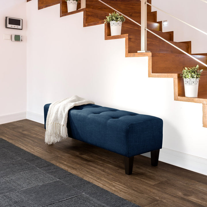 Brode Upholstered Bench House of Hampton® Upholstery: Navy Blue