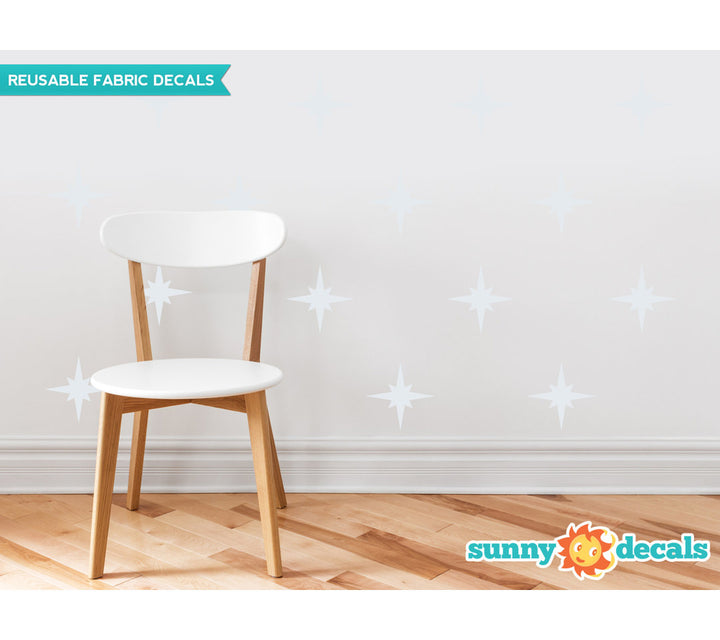 Schroeder Retro Stars Fabric Wall Decal (Set of 22) Zoomie Kids Color: Light Gray